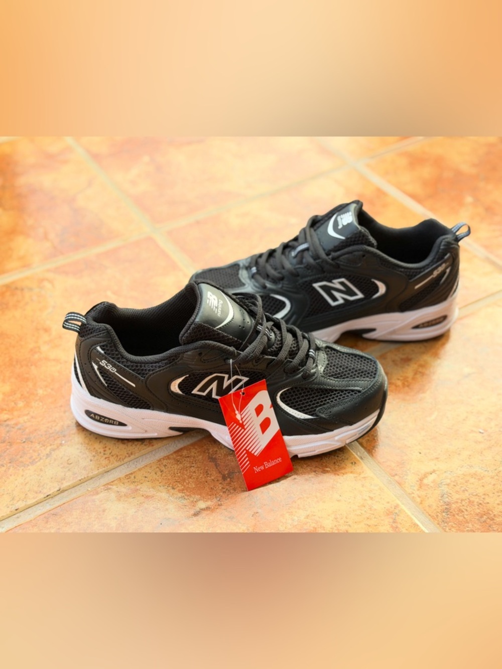 Size 8.5 Men’s And Women’s 10 - New Balance 530 Black and White Athletic